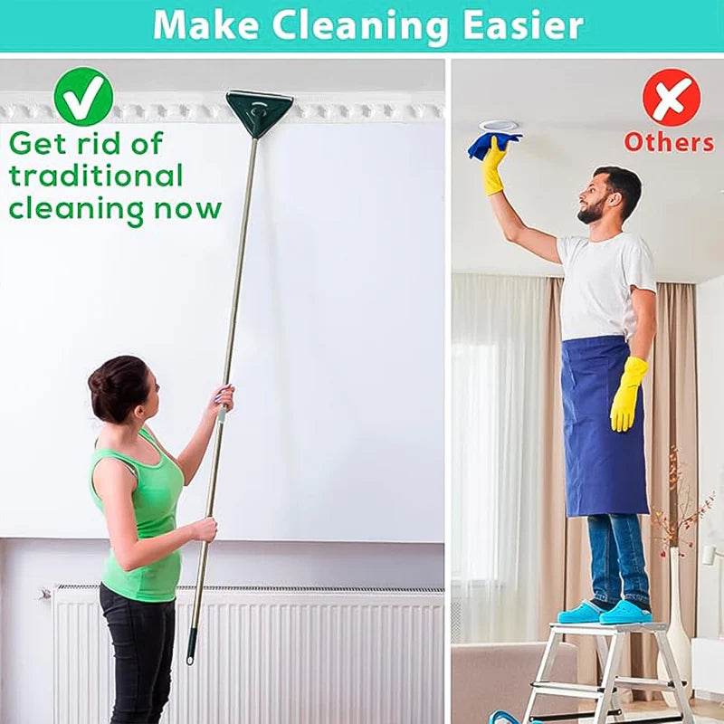 π§Ή 2-in-1 Extendable Triangle Mop & Cleaning Brush
