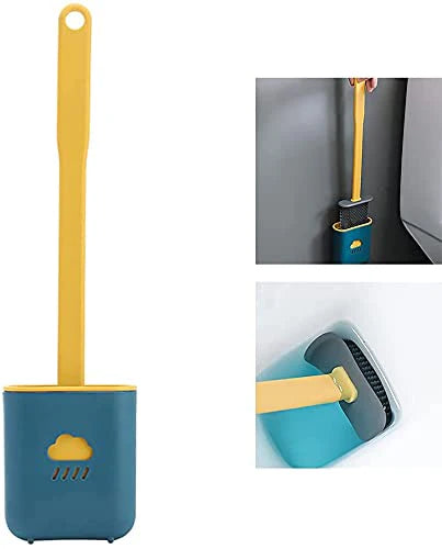 Silicone Toilet Brush with Quick-Dry Holder