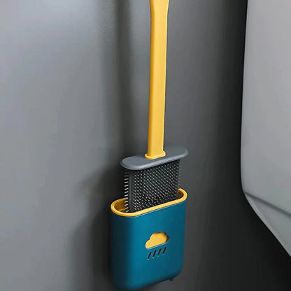 Silicone Toilet Brush with Quick-Dry Holder