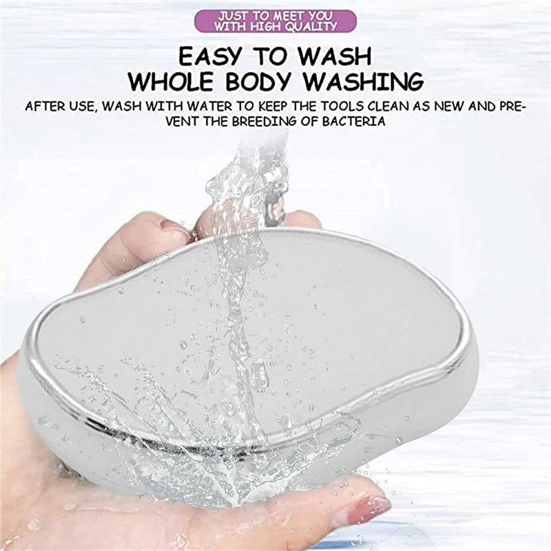 Crystal Hair Eraser for Women and Men, Magic Crystal Hair Remover Painless Exfoliation Hair Removal Tool for Arms Legs Back, Washable Crystal Epilator Without Shaving for Smooth Skin Gifts (random Colour)