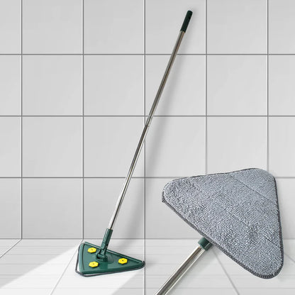 🧹 2-in-1 Extendable Triangle Mop & Cleaning Brush