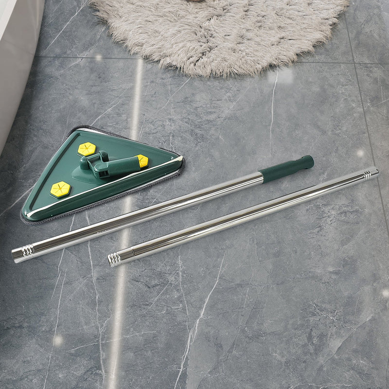 🧹 2-in-1 Extendable Triangle Mop & Cleaning Brush