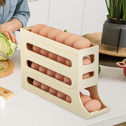 🥚 4-Layer Automatic Rolling Egg Holder